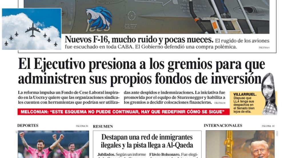 La tapa del Diario PERFIL del domingo 7 de diciembre de 2025