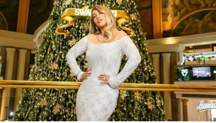 Wanda Nara mostró cómo quedó su decoración de Navidad al estilo de Estados Unidos: 7 árboles, trineos y sus hijos como protagonistas