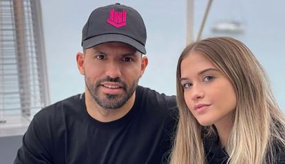 Kun Agüero y Sofía Calzetti