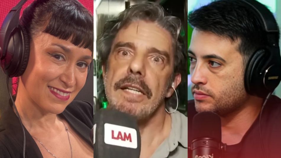 Carla Bunny, Fabián Mazzei y Santiago Riva Roy