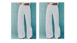 Jeans blancos anchos