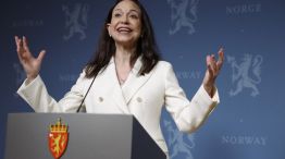 María Corina Machado en conferencia de prensa en Oslo