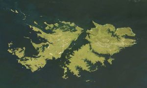 Islas Malvinas, imagen satelital - Enero de 2011