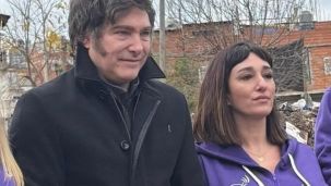 Javier Milei y Leila Gianni
