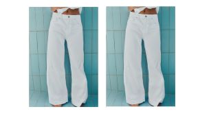 Jeans blancos anchos