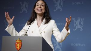 María Corina Machado en conferencia de prensa en Oslo