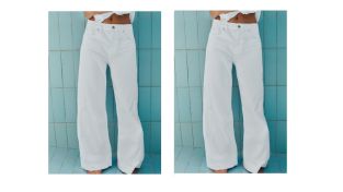 Jeans blancos anchos