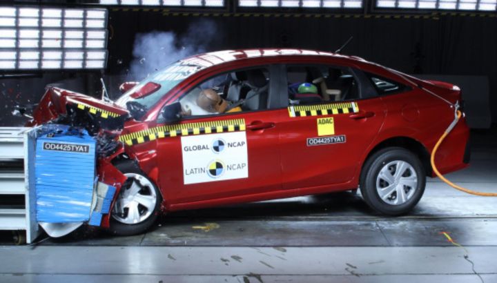 Golpe a Toyota: Latin NCAP le da solo dos estrellas al Yaris