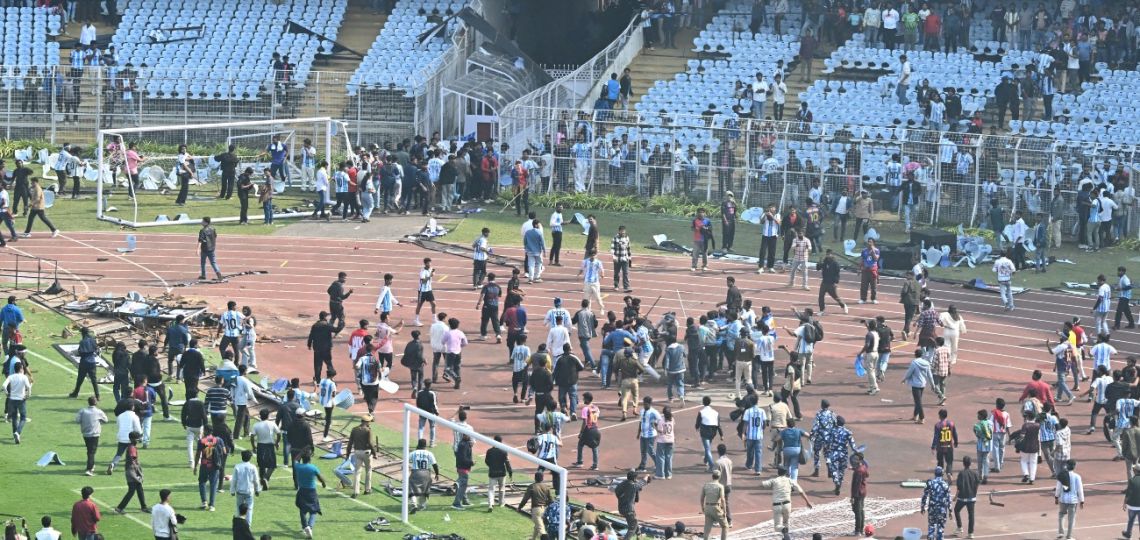 Mess for Messi in Kolkata as fans vandalise India stadium after abrupt ...
