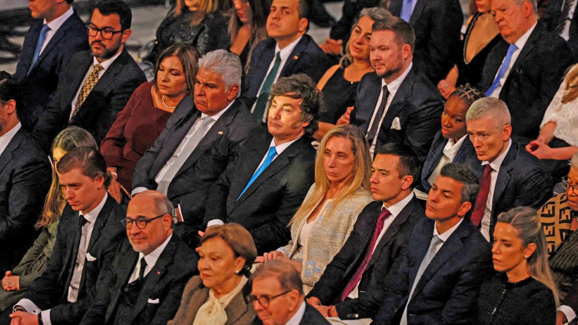 President Javier Milei at the Nobel Peace Prize ceremony in Oslo.
