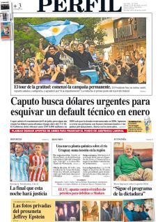 La tapa del Diario PERFIL del sábado 13 de diciembre de 2025