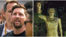 Lionel Messi y su estatua