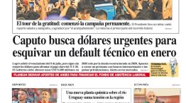 La tapa del Diario PERFIL del sábado 13 de diciembre de 2025