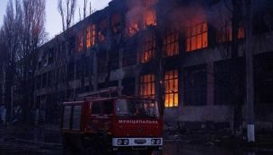 Camión de bomberos en Odesa