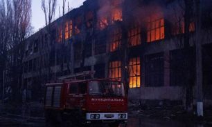 Camión de bomberos en Odesa