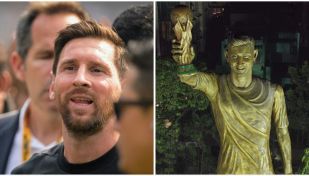 Lionel Messi y su estatua