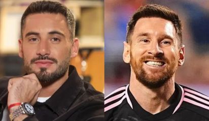 Nico Occhiato y Lionel Messi