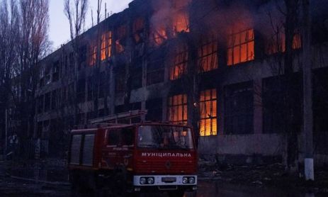 Camión de bomberos en Odesa