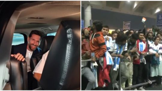 Lionel Messi arribó a India y causó furor por todas partes: delirio total en el aeropuerto y en las calles