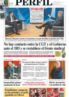 La tapa del Diario PERFIL del domingo 14 de diciembre de 2025