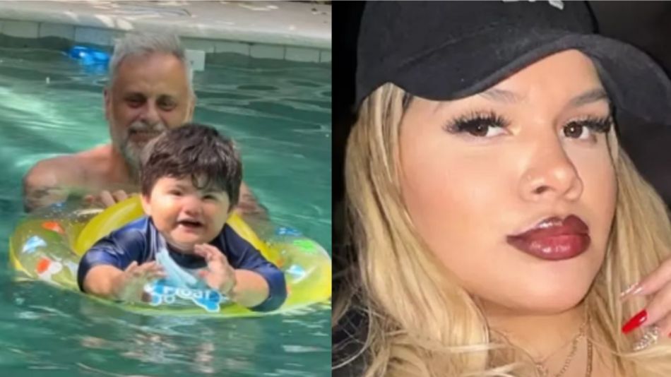 Jorge Rial junto a su nieto Amadeo, el hijo menor de Morena Rial