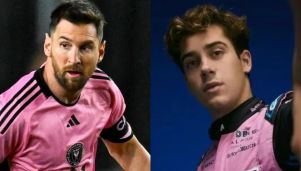 Lionel Messi y Franco Colapinto