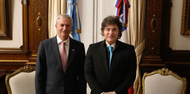 Encuentro Milei y el presidente electo de Chile, José Antonio Kast  16122025