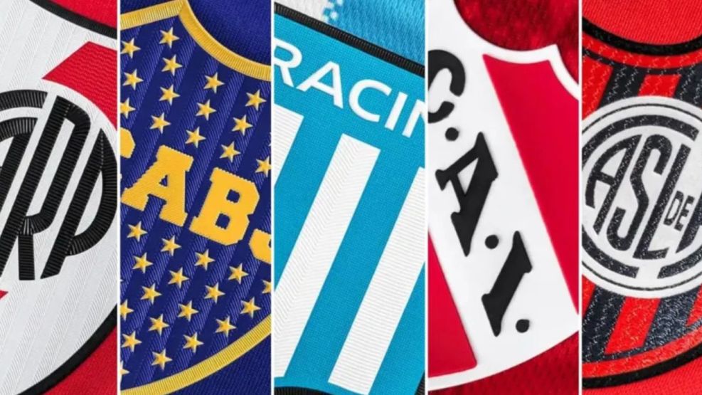 Los cinco grandes del fútbol argentino