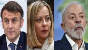 Emmanuel Macron, Giorgia Meloni y Lula Da Silva 20251217