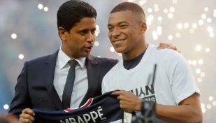 Kylian Mbappé y Nasser Al-Khelaïfi