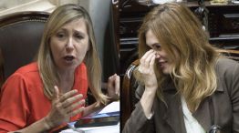 Myriam Bregman y Lilia Lemoine en la sesión especial de la Cámara de Diputados del miércoles 17 de diciembre.