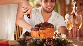 Pan dulce con chocolate.