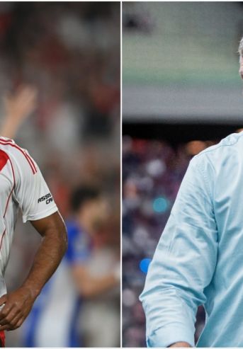 Martín Palermo y Miguel Borja