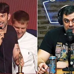 Mientras Pedro Rosemblat conduce "Industria Nacional" que se emite por Gelatina, canal de streaming de corte progresista; el Gordo Dan es la cara de "La Misa" por Carajo, canal libertario por excelencia. | Foto:Cedoc