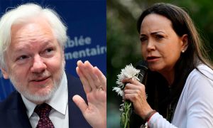 Julian Assange y Maria Corina Machado 18122025