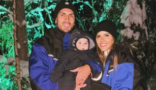 Camila Galante y Leandro Paredes