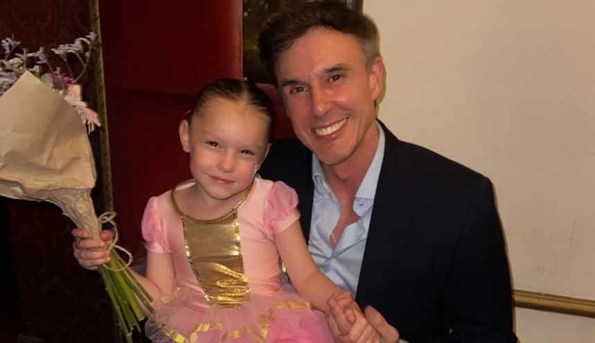 Roberto García Moritán y su hija Anita