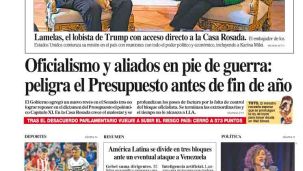 La tapa del Diario PERFIL del sábado 20 de diciembre de 2025