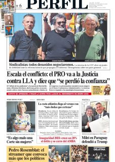 La tapa del Diario PERFIL del domingo 21 de diciembre de 2025
