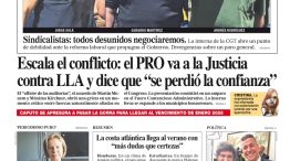 La tapa del Diario PERFIL del domingo 21 de diciembre de 2025