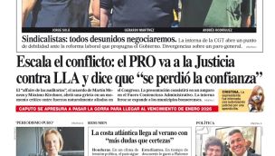 La tapa del Diario PERFIL del domingo 21 de diciembre de 2025