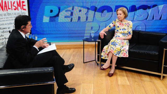 La jueza Inés Weinberg, con Jorge Fontevecchia en Periodismo Puro.