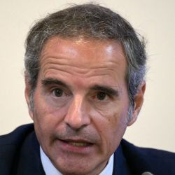 The Director General of the International Atomic Energy Agency (IAEA), Rafael Grossi, speaks during the presentation of his candidacy for the United Nations secretary-general in Buenos Aires on December 22, 2025.