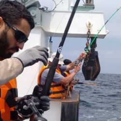 El objetivo principal de este crucero científico es incrementar el conocimiento sobre la dinámica poblacional de peces pelágicos grandes en el área de estudio.