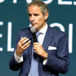 Rafael Grossi delivers a speech at an event hosted by Argentine Council for International Relations (Consejo Argentino para las Relaciones Internacionales, CARI), the nation's top foreign policy think tank.