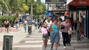 El centro de Resistencia a horas de la Navidad. 
