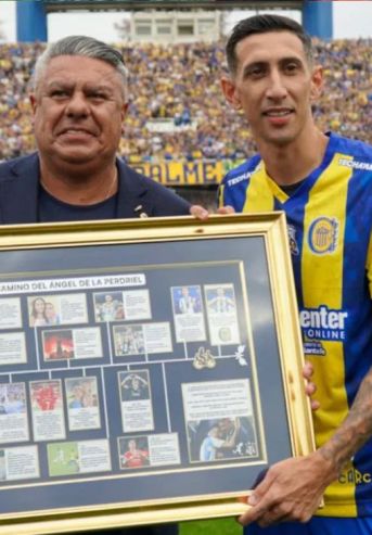 Chiqui Tapia y Ángel Di María