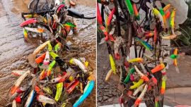 El valor de cada señuelo oscila entre los $ 15.000 y $ 20.000, por lo que el contenido total del “arbolito” superaría holgadamente el millón de pesos.