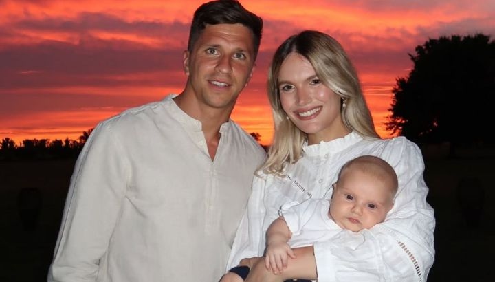 Así fue el bautismo de Faustino, el hijo de Eva Bargiela y Gianluca Simeone: ceremonia en Luján y festejo en una estancia colonial