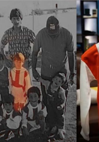Lionel Messi y su primer camiseta